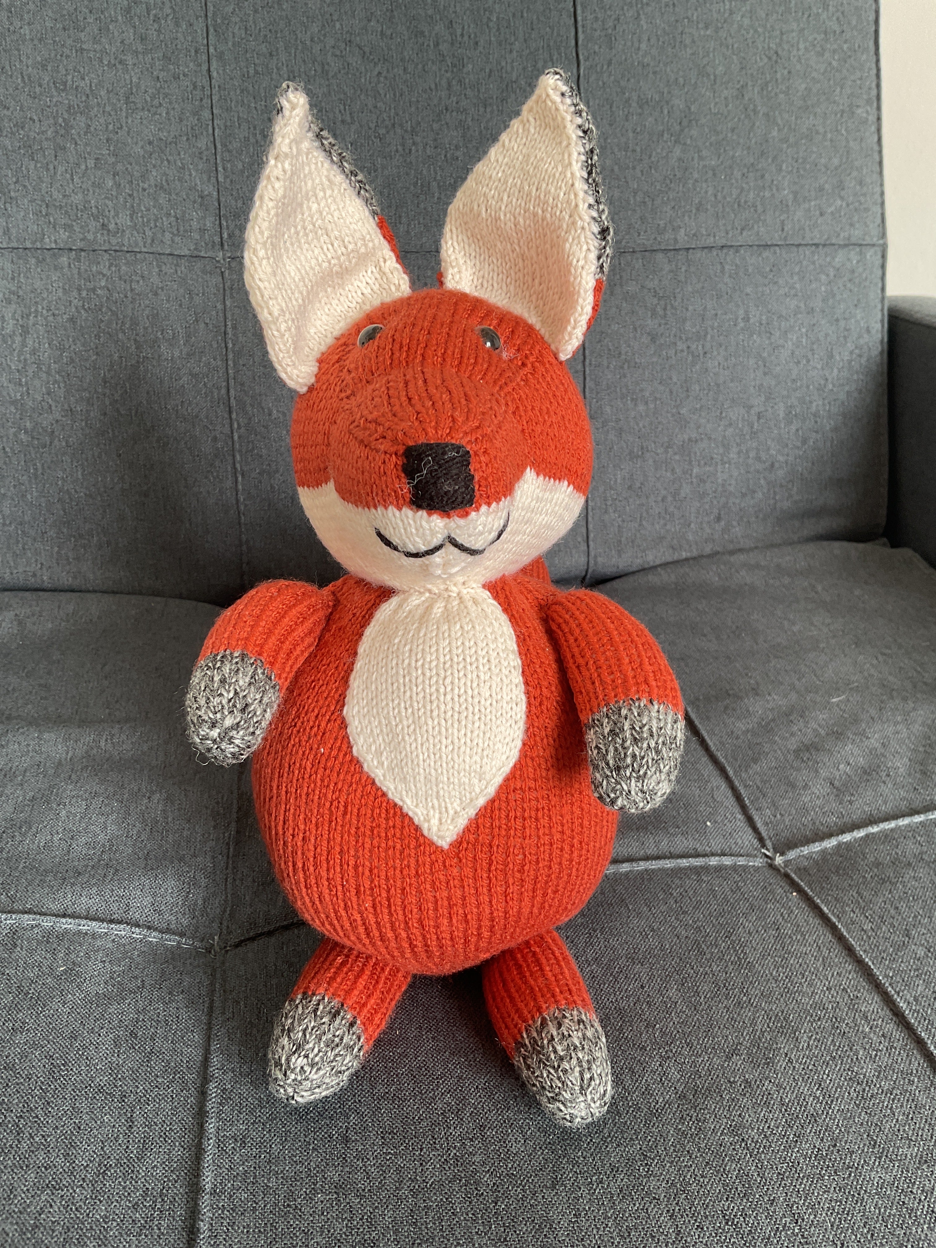 Hand knitted Fox