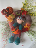 Pumpkin Boy Wall Hanging.