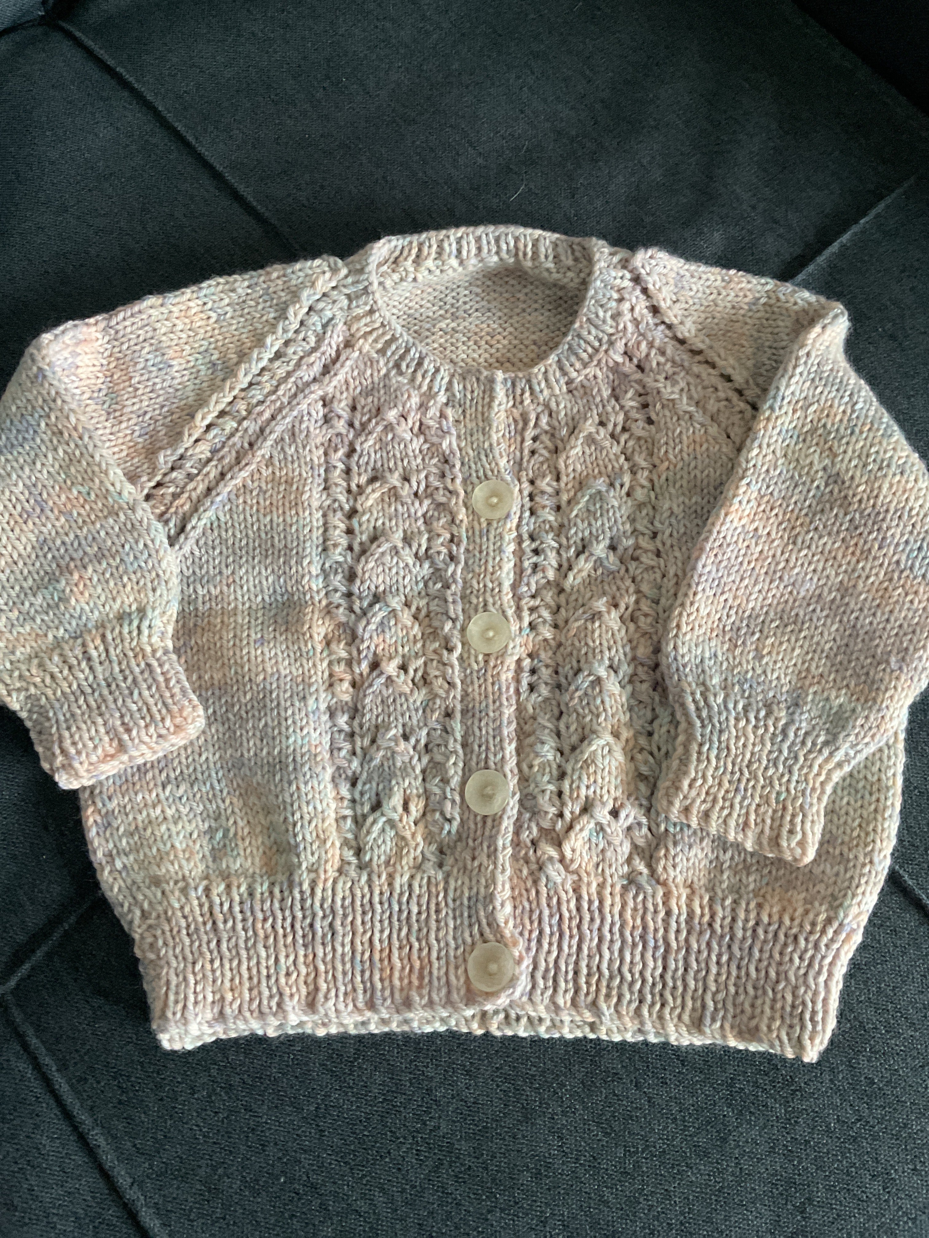 Round Neck Pattern Cardigan