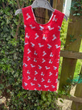Child's Cross Back Apron (Lama Print)