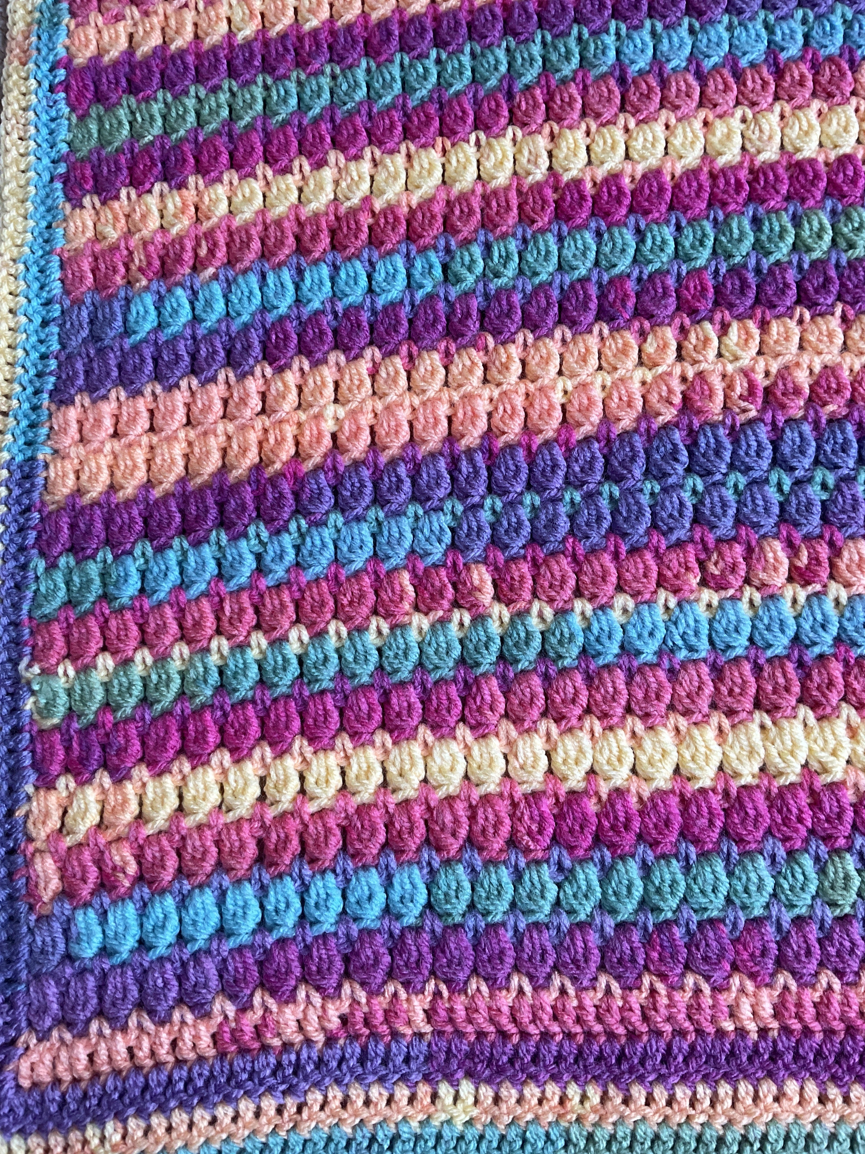 Multi-Colour Crochet Blanket