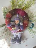 Spring Flower Girl Wall Hanging.
