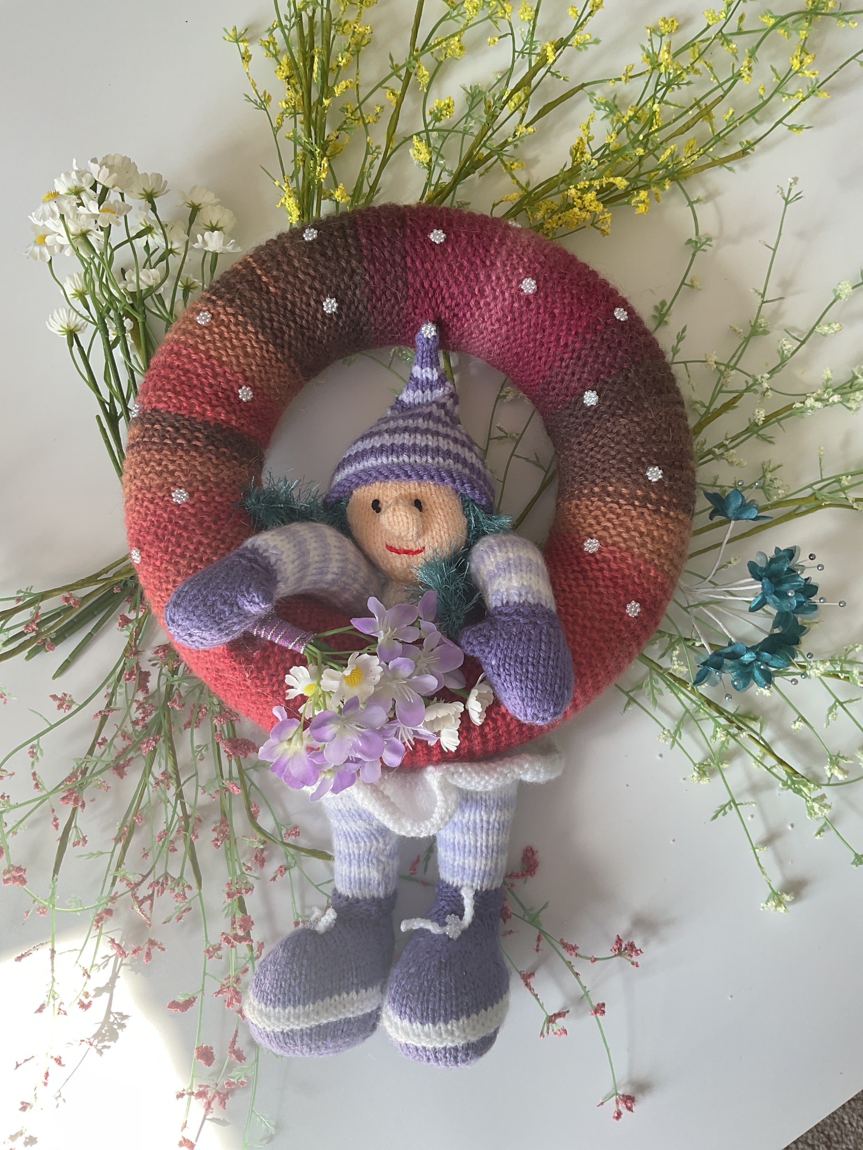 Spring Flower Girl Wall Hanging.