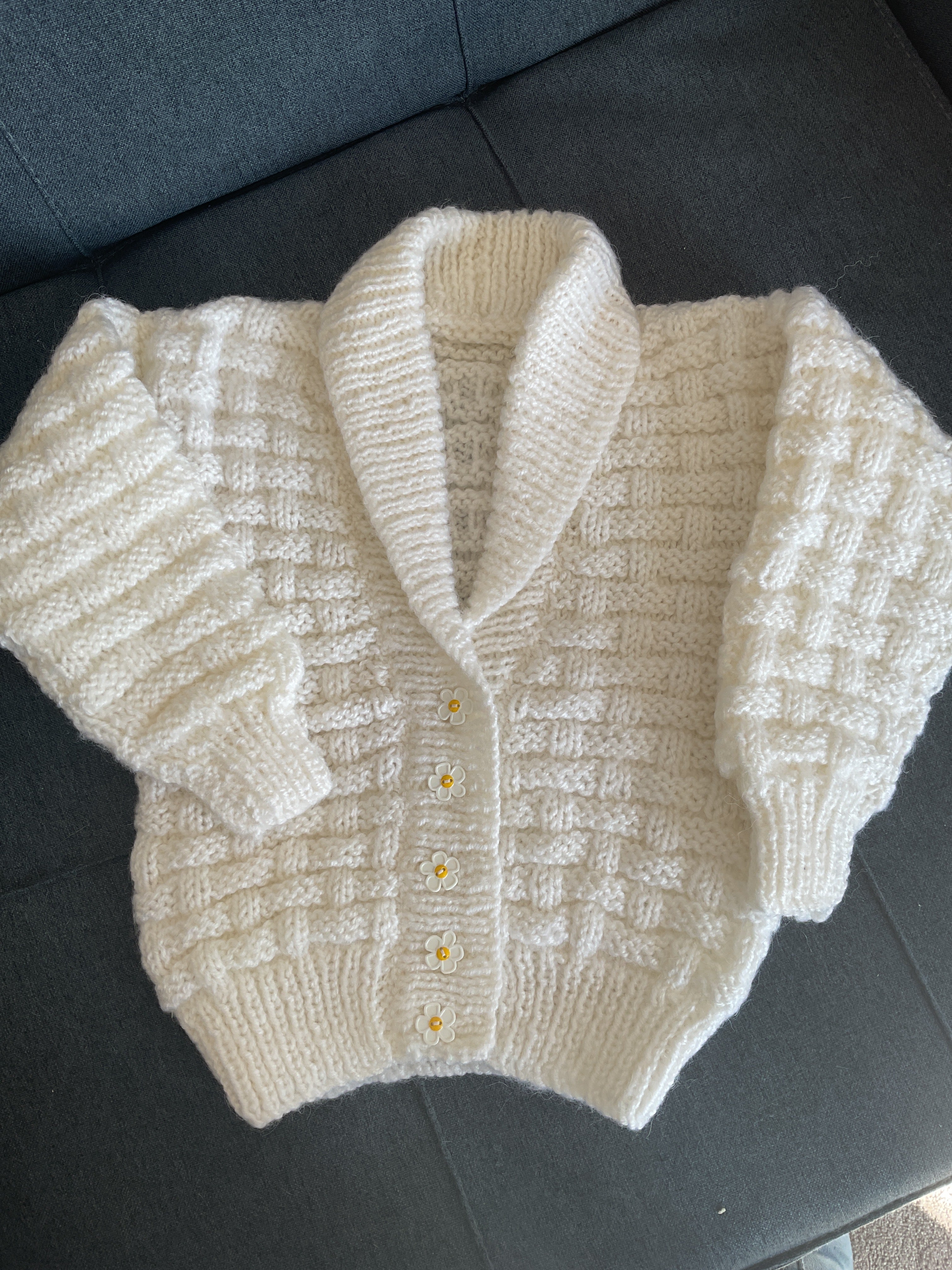 White Girls Chunky Cardigan