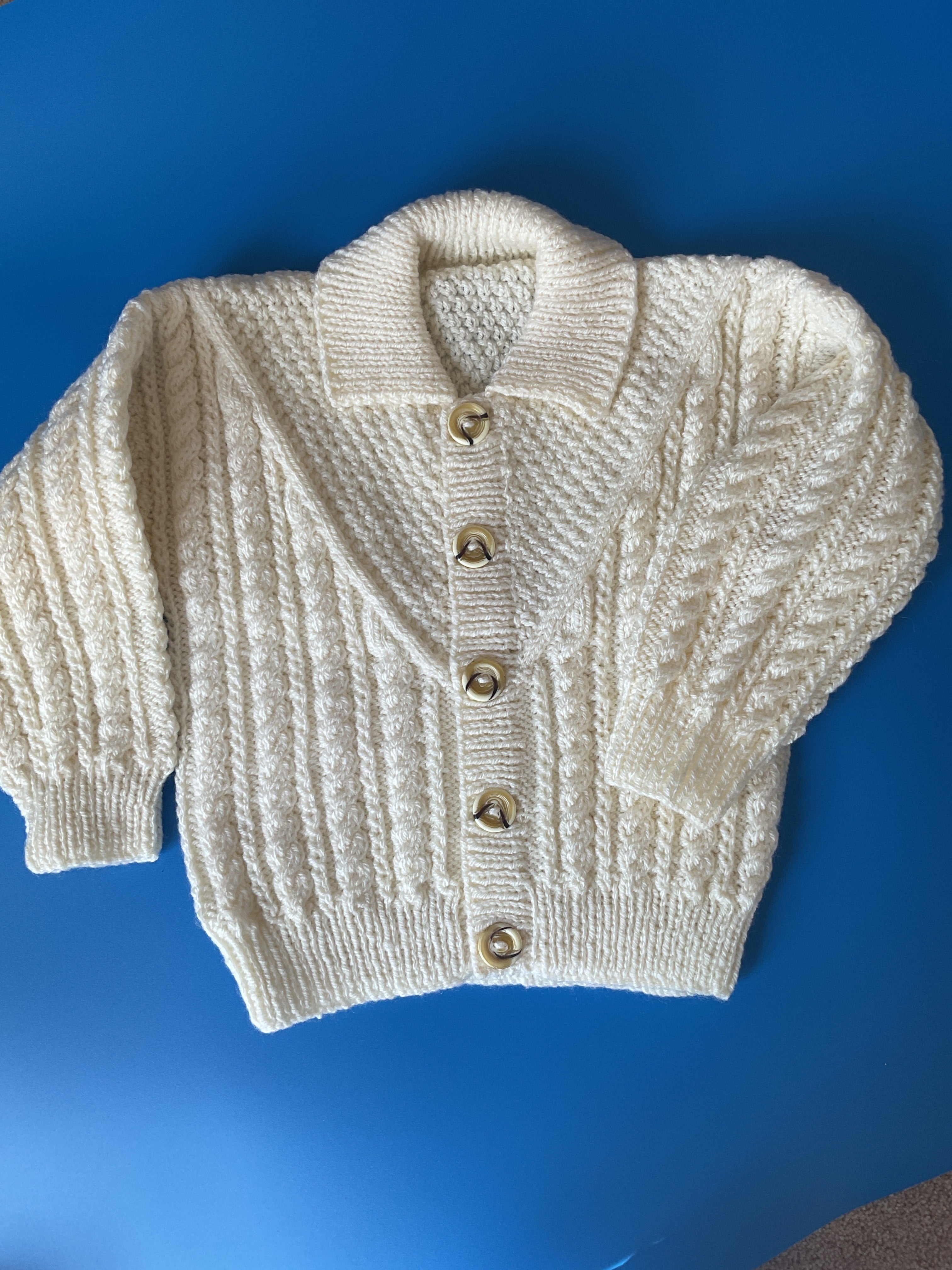 Aran Jacket and Bobble Hat