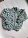 Blue Aran Jacket and Beret