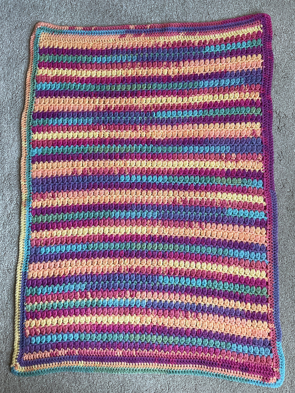 Multi-Colour Crochet Blanket