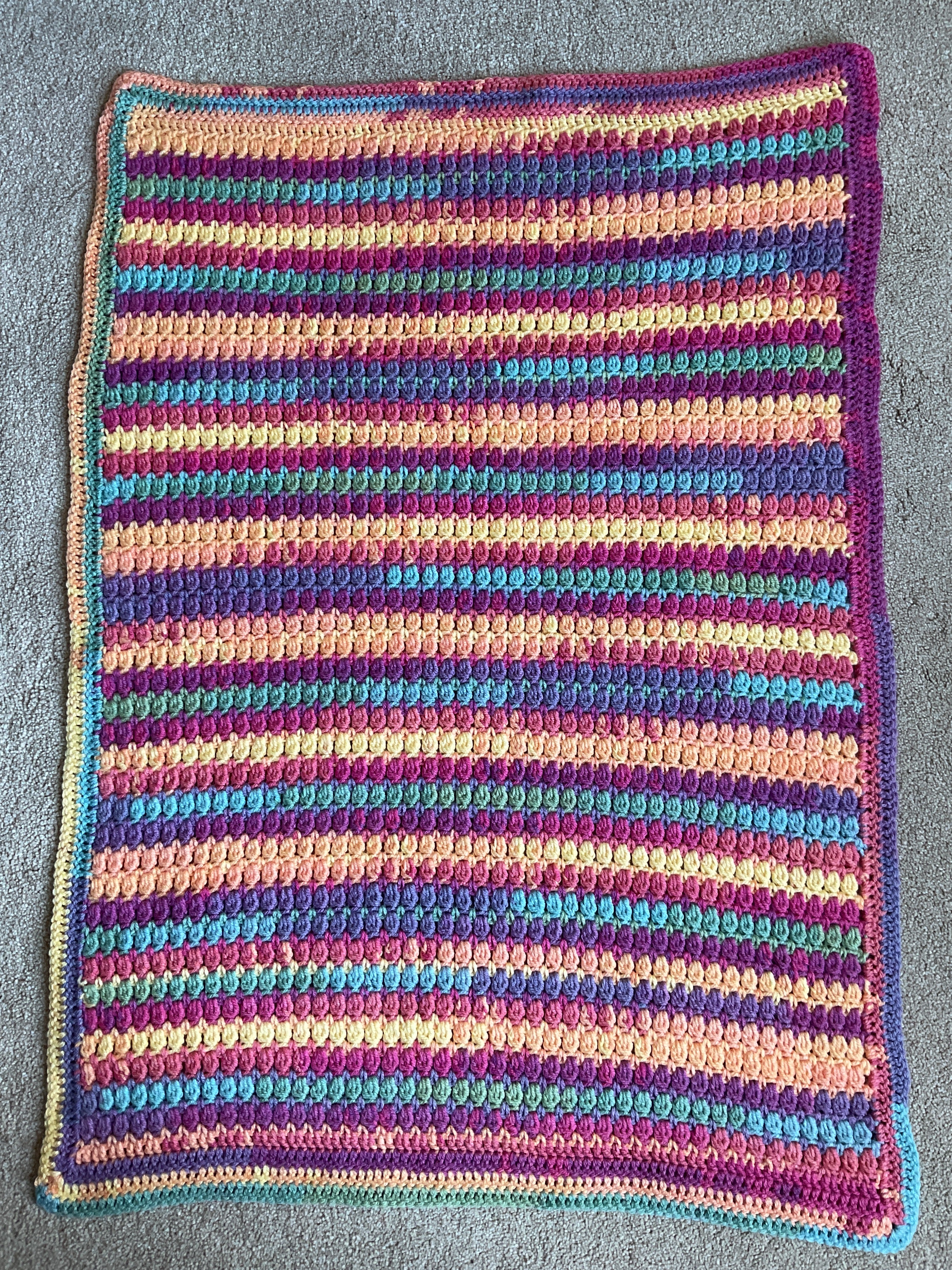 Multi-Colour Crochet Blanket