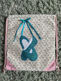 Ballet Shoes Drawstring Bag (Blue)