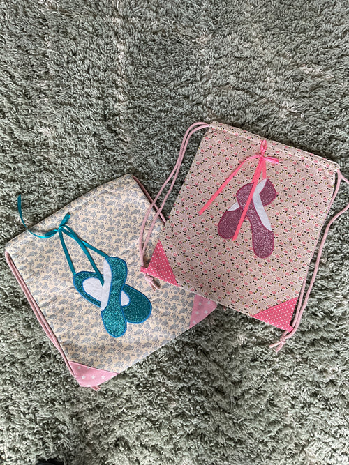 Ballet Shoes Drawstring Bag (Pink)