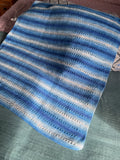 Blue Striped  Baby Blanket