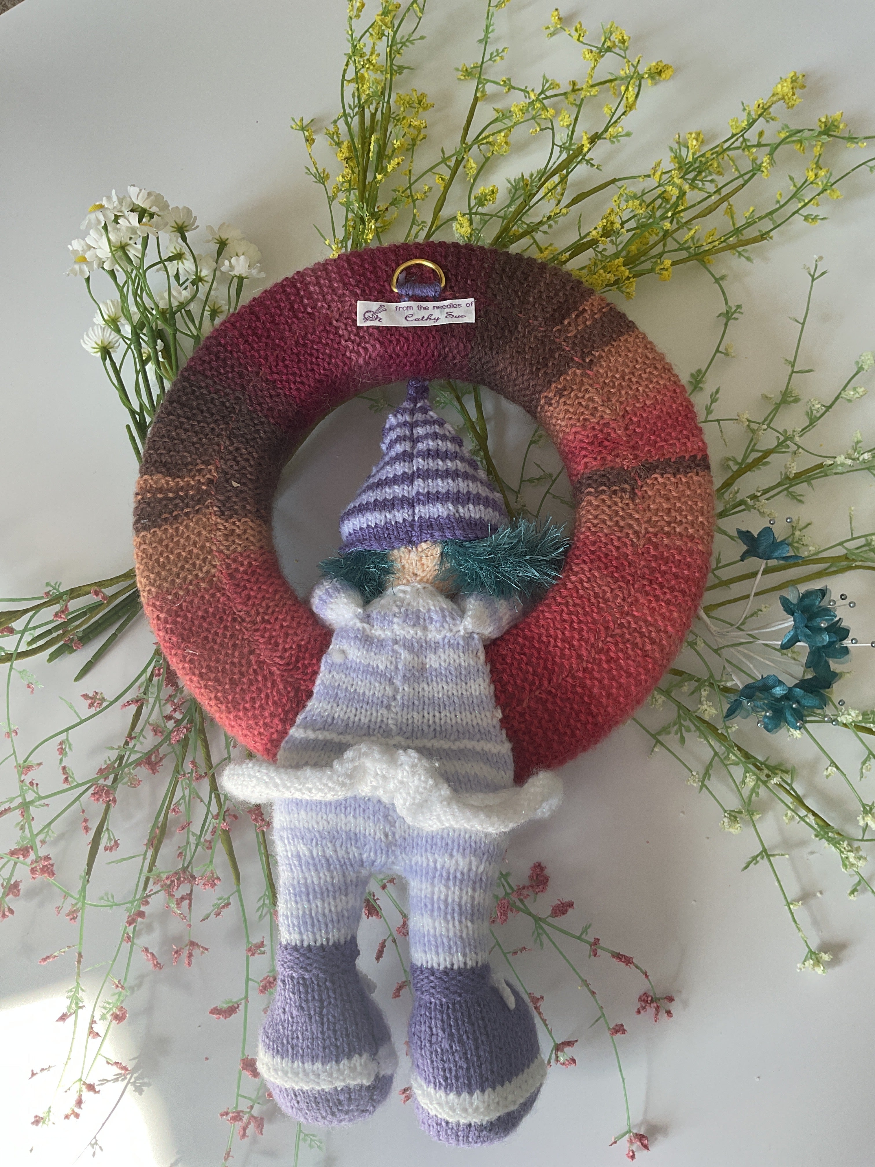 Spring Flower Girl Wall Hanging.