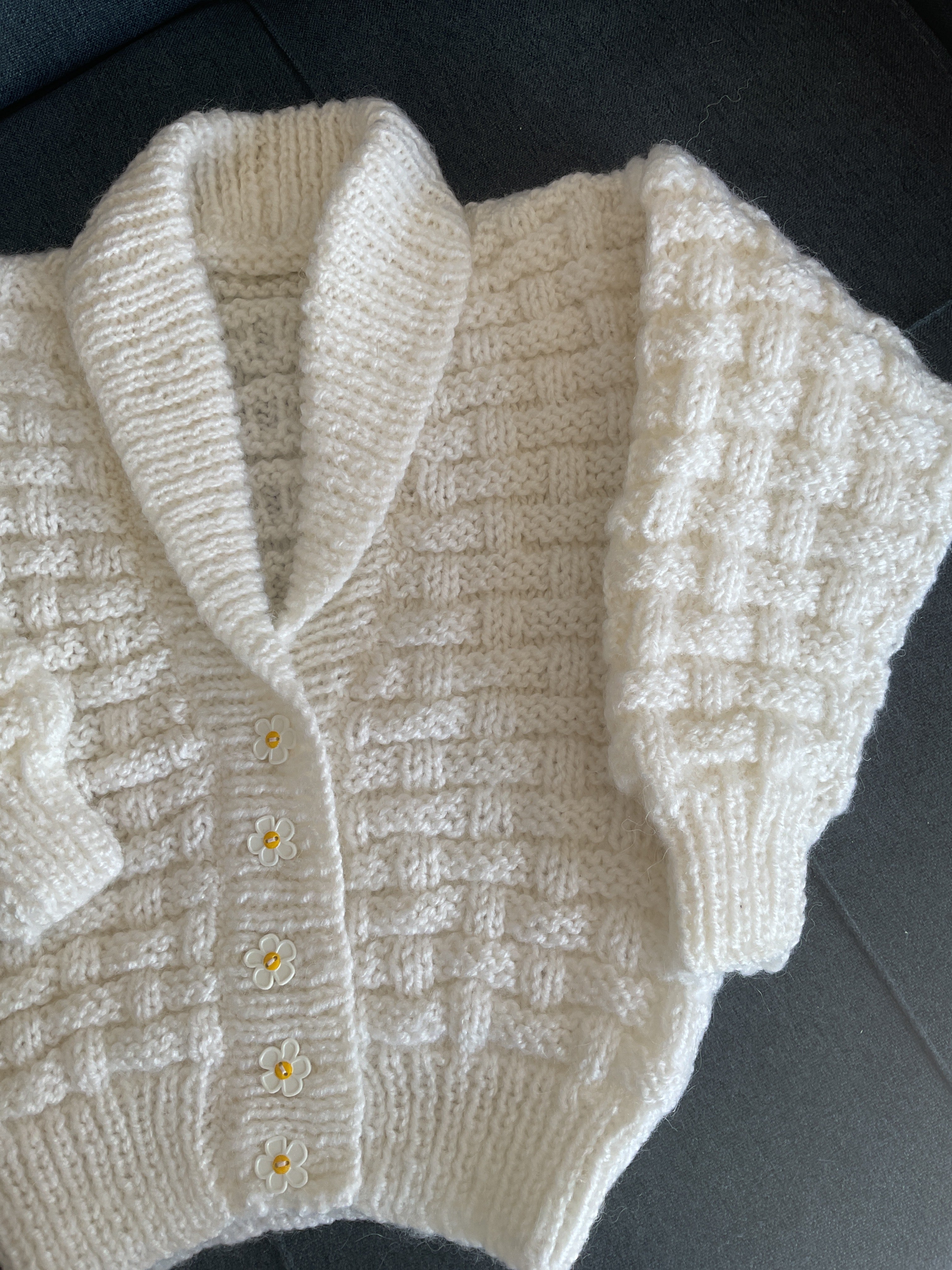 White Girls Chunky Cardigan