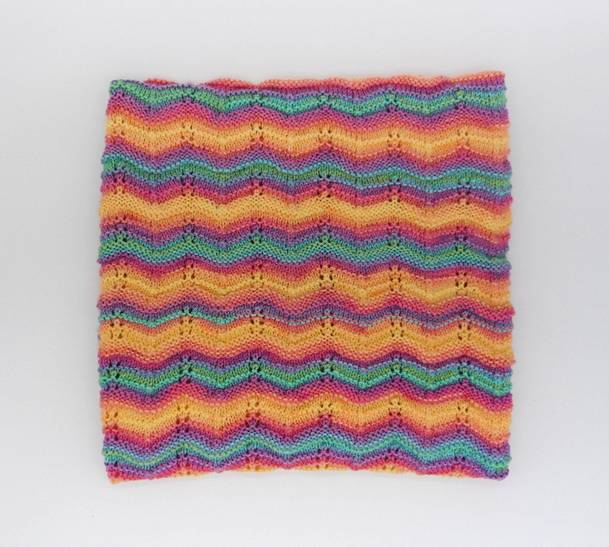 Multi-Coloured Fan Design Baby Blanket