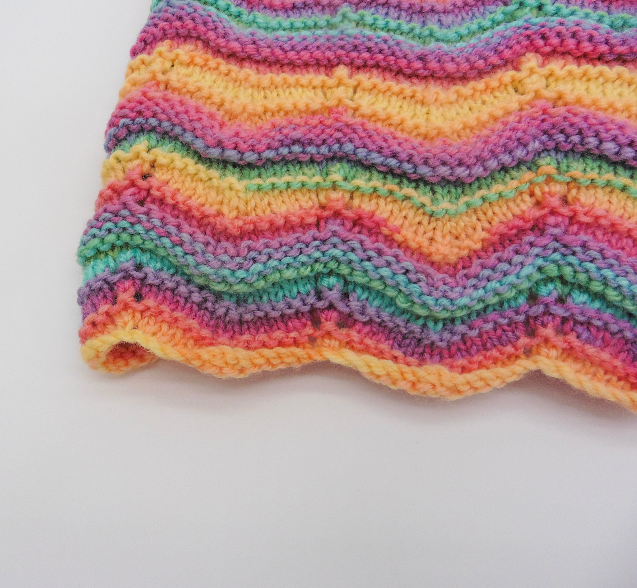 Multi-Coloured Fan Design Baby Blanket